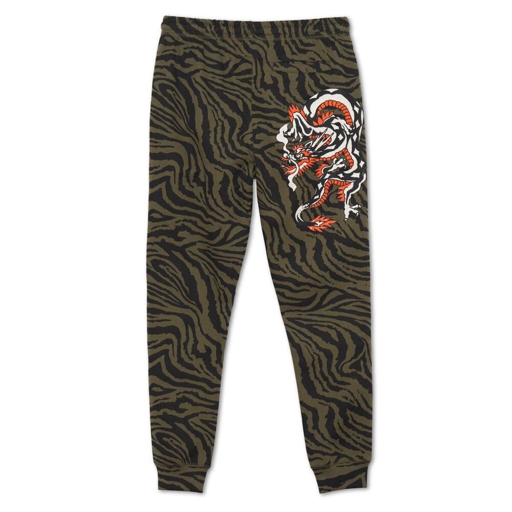 NWT $88 Size Large - Ed Hardy Dragon Zebra Camo Jogger